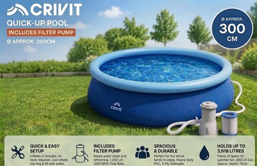 Crivit 10ft quick round - quick-up,