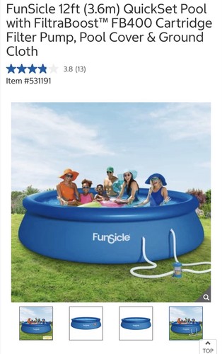 Funsicle 12ft quickset - quickset, pool